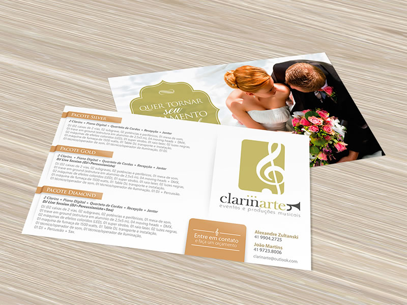 Folder . Clarinarte Eventos Noivas